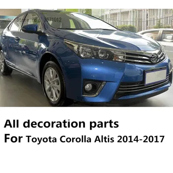 За Toyota Corolla Altis 2016 кола Капак Броня ABS Хромирани елементи Предна защитна планк долната предна Решетка Решетка frame edg