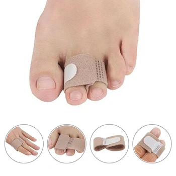 Коректор Бурсит на Палеца на стъпалото Превръзка Изправяне Гума за краката Приключи еластична Превръзка Аналгетичен Регулатор на Палеца на крака с чук Носилка за краката
