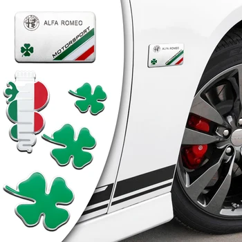 Алуминиеви Етикети на Вратата на Предната Броня на Автомобила за Alfa Romeo Giulia Stelvio Giulietta Spider Mito 156 159 Аксесоари за тунинг на автомобили