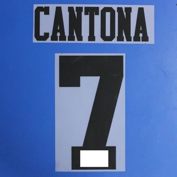 Пластмасов материал 1992-1994 96 97 Ретро #7 Име и номер на Кантон Икони с ивици топъл печат Man Utd