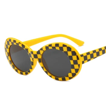 Ретро Овални Слънчеви Очила Мъже, Жени Лилави, Червени Лещи UV400 Защита Latticework Очила Модерен Дизайн Gafas De Sol Очила за очила