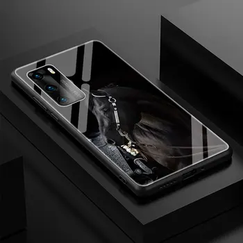 Калъф за телефон от закалено стъкло с изображение на кон за Huawei P40 Lite 5G P30 Pro + P20 P Smart Z 2019 2020 2021 Калъф за своята практика Fundas