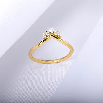 2021 Тенденция Сребрист Цвят Просто Женски пръстен Прозрачен CZ Модни бижута Instagram За жени Двойка Подарък Пръстени за пръстите на Аксесоари
