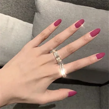 Нов плътен цвят Матиран натиснете върху ноктите си Модерни цветни носимые накрайници за нокти за момичета направи си САМ изкуствени нокти с лепило за нокти