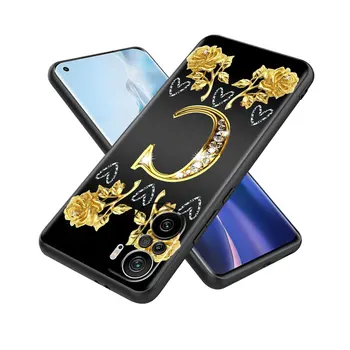 Златна розова писмо за Xiaomi Poco X3 NFC M3 F1 F3 GT Калъф за телефон Mi 11 Lite 10 Т Pro Забележка 9 10 Т Redmi K40 Pro Мека капачка
