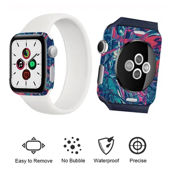 Aurora Тайна Етикети за Apple Watch 7 Серия iWatch 7 41 мм 45 мм Колоритен Стикер на кожата 3 М Материал, Скинове и Защитно фолио