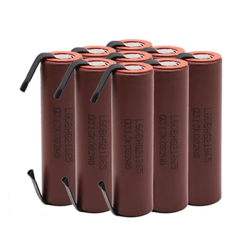 батерия 18650 HG2 3000 ма с ивици запоени батерии за отвертки 30A голям ток + DIY никел inr18650 hg2
