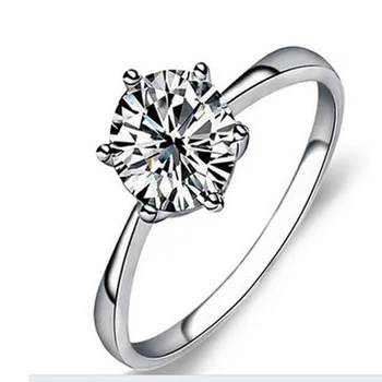 Milangirl Женски брилянтният пръстен с цирконии Пръстен Женски годежен пръстен с обещание за Дамски Модни парти декорации