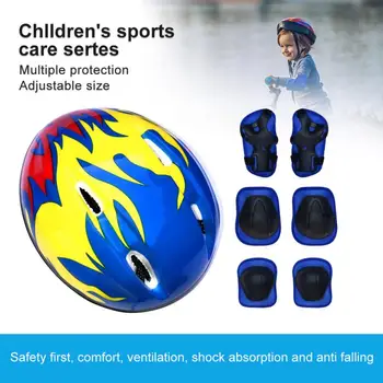 7-нов Детски Велосипеди шлем Комплект Защитно оборудване под наем Баланс Скутер Защитно покритие Детска Сверхлегкая Главоболие защита на Каска Обзавеждане