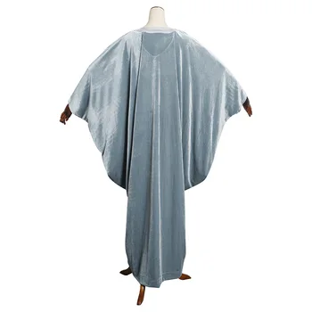 Плюс Размер Африкански рокли от Кадифе Дашики Дамски Топ, Пола и Дълги рокли Макси Вечерна рокля без шал Бродирана роба с V-образно деколте