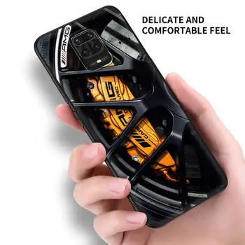 Луксозен спортен автомобил гума монтаж Модерен калъф за телефон Xiaomi Redmi Note 9S 8 9 10 11 Pro 7 8 T 9C 9A 8A K40 4G Мека черна капачка