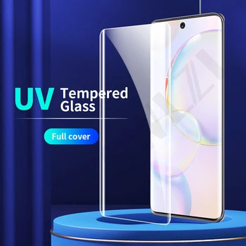4-1бр UV-пълен лепило протектор на екрана на телефона, за честта 30 50 pro plus V40 lite защитно фолио, изработени от закалено стъкло на стъкло