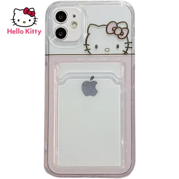 Hello Kitty за iPhone 7/8P/X/XR/XS/XSMAX/11/12Pro/12mini Прозрачен калъф за мобилен телефон