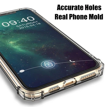Прозрачен устойчив на удари калъф за телефон TPU за iPhone 12 11 Pro XS Max SE 2 XR X 8 7 6 6S Плюс Ультратонкая Мека силиконова Прозрачна капачка