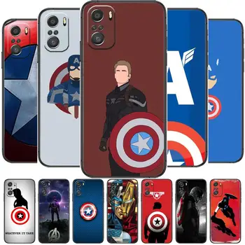 Калъф за телефон Captain America за Xiaomi Redmi 11 lite 9C 8A 7A Pro 10T 5G Калъф Mi 10 Ultra Poco M3 X3 NFC 8 SE калъф