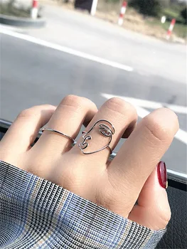Оригинален Дизайн Популярно Пръстен на пръста си с човешко лице Прости Пръстени за жени, Сватбени Декорации за годеж Подаръци