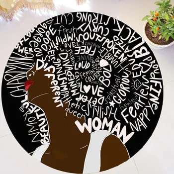 Афроамериканские жените през Цялата Килим Килим за Хола Афро Изкуството на Черната Момиче Работа Убий Молитва Мат Вдъхновение Стол Начало Декор
