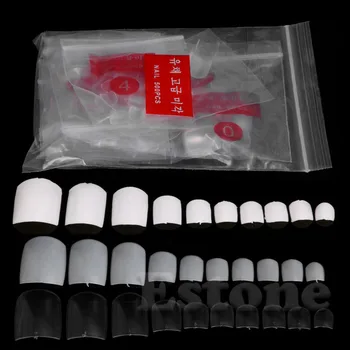 500шт Прозрачен Дизайн на Френски Външен Акрил UV-Гел За Ноктите На Краката Съвети за изкуство на Ноктите
