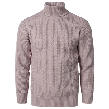 Мъжки Пуловер Пуловер с Кръгло Деколте Вязаный Пуловери, Трикотаж