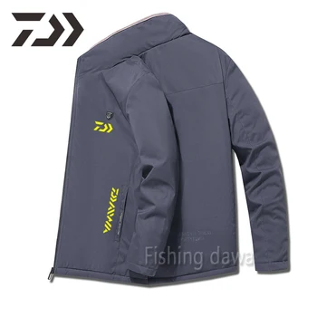 Gamakatsu Риболовна облекло за мъже Ветрозащитное бархатное Риболовен палто Однотонная удебелена топлинна облекло Daiwa За туризъм Спорт на открито и Топло