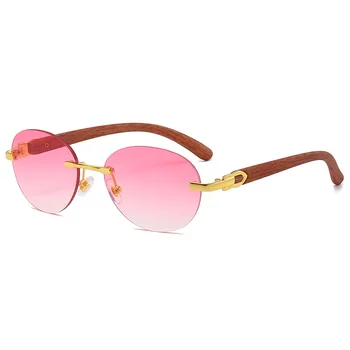 JASPEER Класически Очила без рамки Мъжки Ретро Овални Градиентные Слънчеви Очила с UV400 Дамски Рамки Нюанси Vintage слънчеви Очила Oculos De Sol
