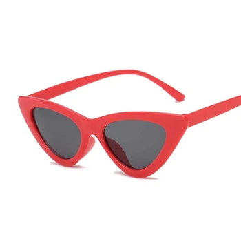 Vintage слънчеви очила с кошачьим око За жените в пластмасова рамка, Класически Слънчеви очила Женски Ретро Модната Марка Огледало за жени Oculos De Sol