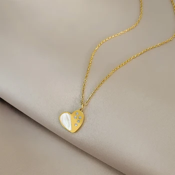 XIYANIKE Неръждаема Стомана 316L Нова Романтична Обвивка на Сърцето Любов Огърлица Верига на Ключицата За жени, Подарък Модни Бижута на едро
